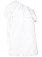 Msgm Broderie Anglaise Dress - White