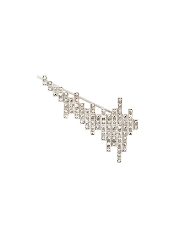 Charlotte Valkeniers Digit Ear Climber - Metallic
