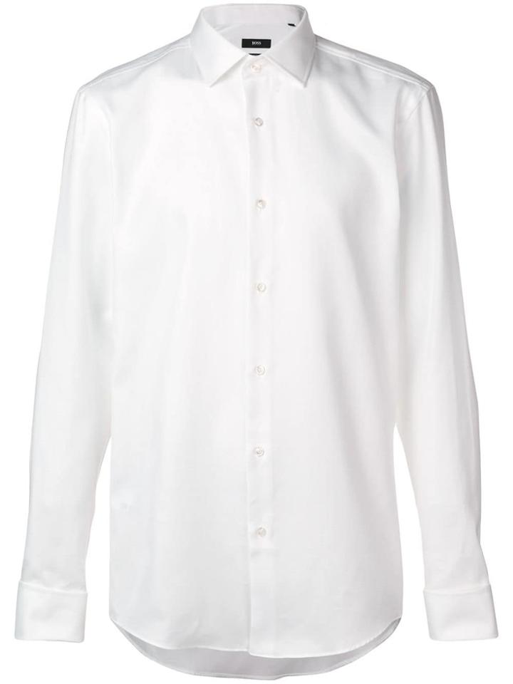 Boss Hugo Boss Plain Button Shirt - White