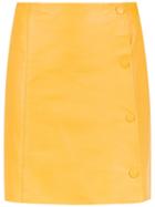 Nk Buttoned Leather Skirt - Yellow & Orange
