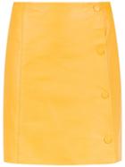 Nk Buttoned Leather Skirt - Yellow & Orange