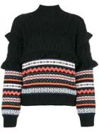 Philosophy Di Lorenzo Serafini Ruffle-trim Jacquard-knit Jumper -