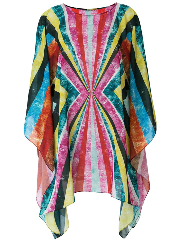 Mary Katrantzou Striped Short Kaftan - Multicolour