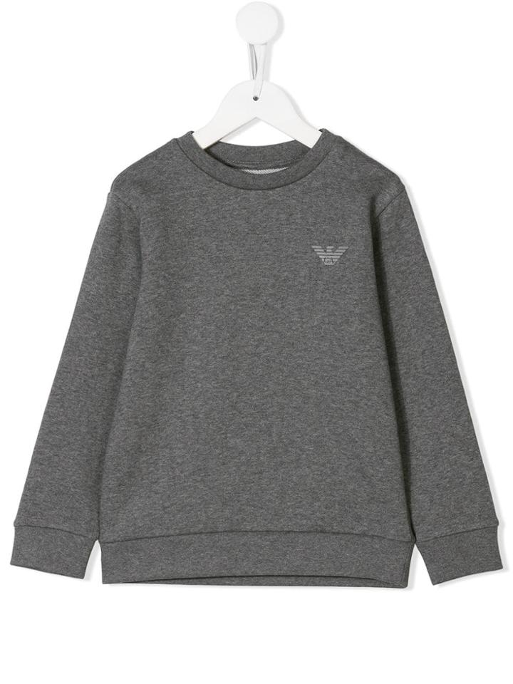 Emporio Armani Kids Logo Patch Sweatshirt - Grey