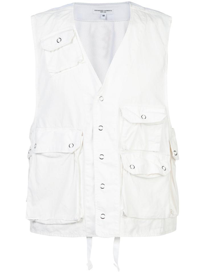 Engineered Garments Cargo Pocket Waistcoat - White