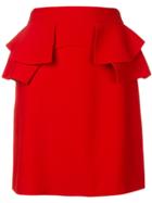 Alexander Mcqueen Ruffled Skirt - Red