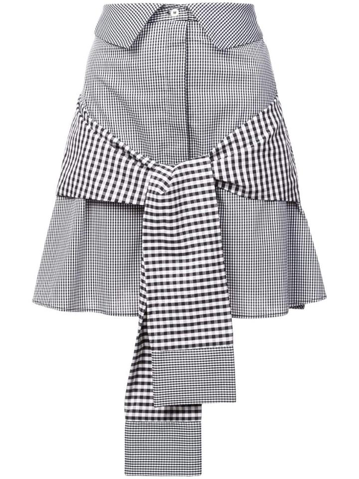 Maggie Marilyn Front Tie Gingham Skirt - Black