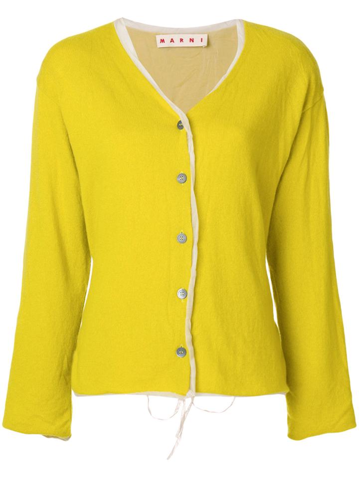 Marni Relaxed Fit Cardigan - Yellow & Orange