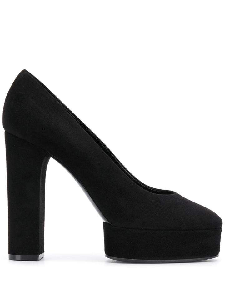 Casadei Block Heel Platform Pumps - Black