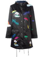 Mira Mikati Hooded Raincoat, Women's, Size: 36, Black, Polyester/cotton