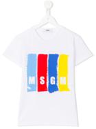 Msgm Kids - Logo Print T-shirt - Kids - Cotton - 10 Yrs, Boy's, White