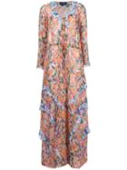 Saloni 'izzie' Maxi Dress, Women's, Size: 6, Yellow/orange, Silk