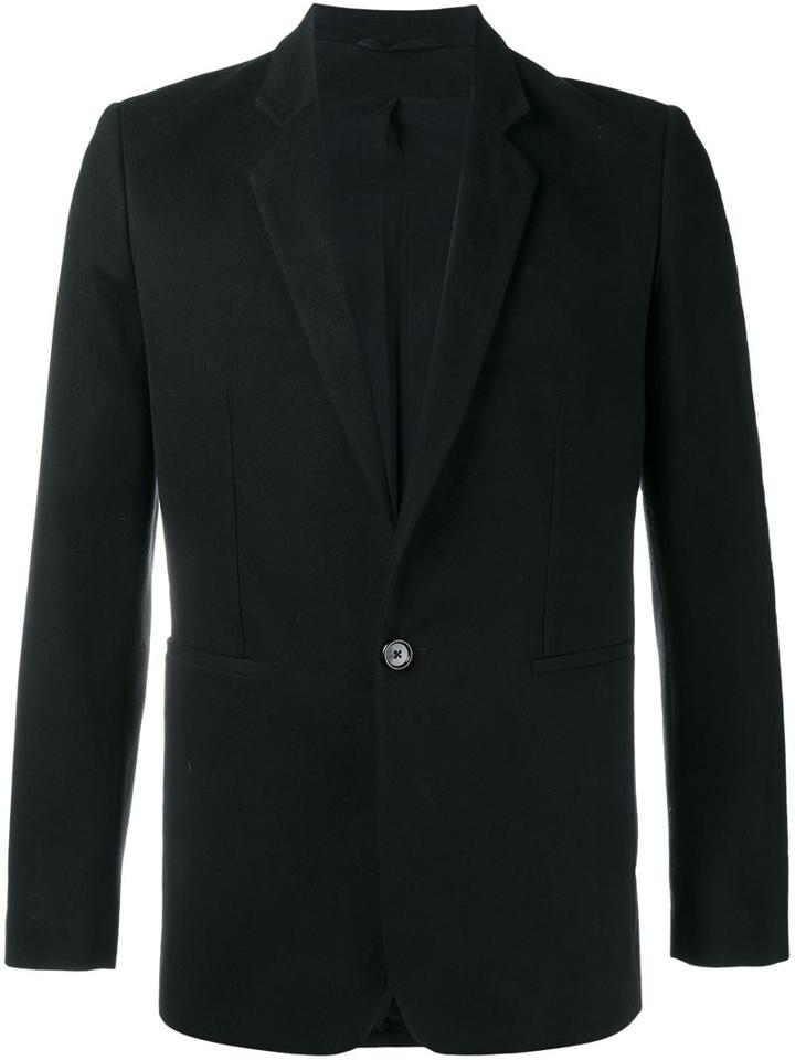 Ann Demeulemeester Fitted Blazer, Men's, Size: Medium, Black, Cotton/rayon