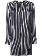 Dvf Diane Von Furstenberg Striped Shift Dress - Black