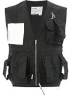 A-cold-wall* Zipped Pocket Styled Vest - Black