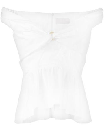 Peter Pilotto Bardot O-ring Blouse - White