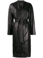 Federica Tosi Belted Leather Jacket - Black