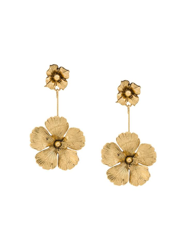 Jennifer Behr Flower Earrings - Gold
