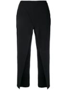 Federica Tosi Cropped High Waisted Trousers, Women's, Size: Medium, Black, Viscose/spandex/elastane