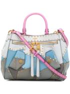 Moschino Patchwork Studded Tote - Multicolour