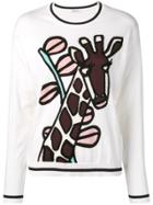 P.a.r.o.s.h. Giraffe Intarsia Jumper - White