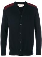 Marni Shoulder Panel Buttoned Cardigan - Blue