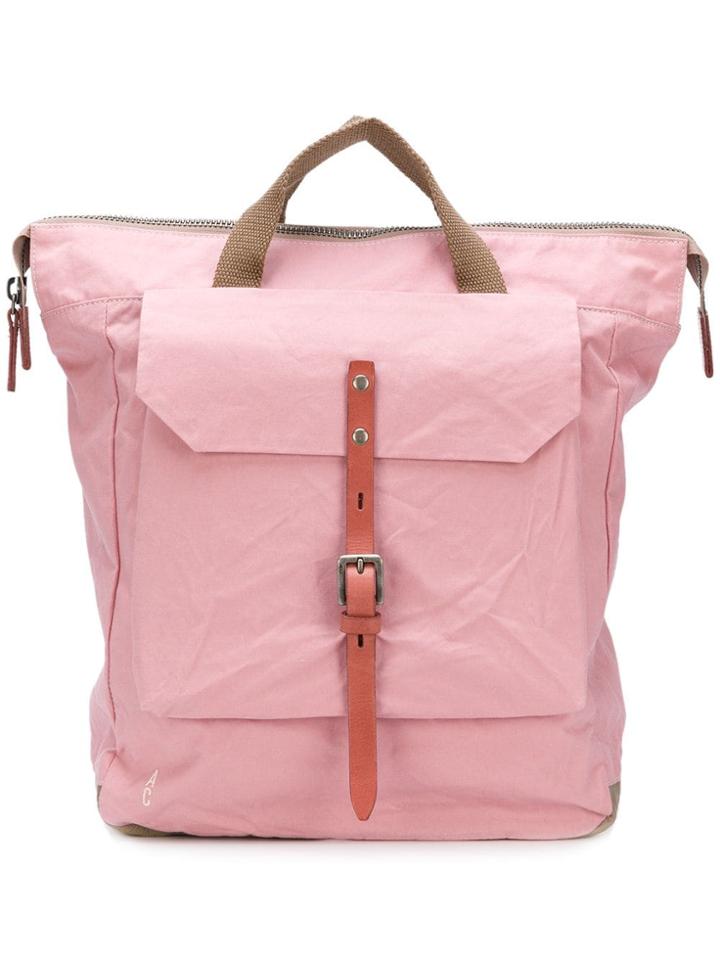 Ally Capellino Front Patch Pocket Backpack - Pink & Purple