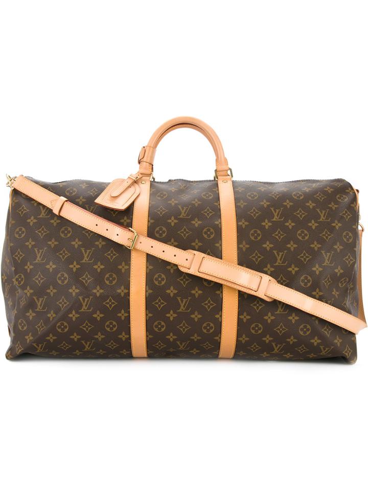 Louis Vuitton Vintage Keepall 60 Bandouliere Duffel - Brown