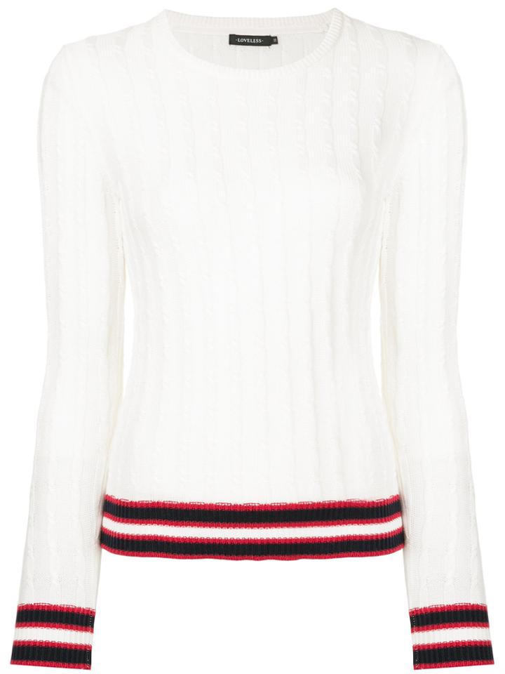 Loveless Cable-knit Jumper - White