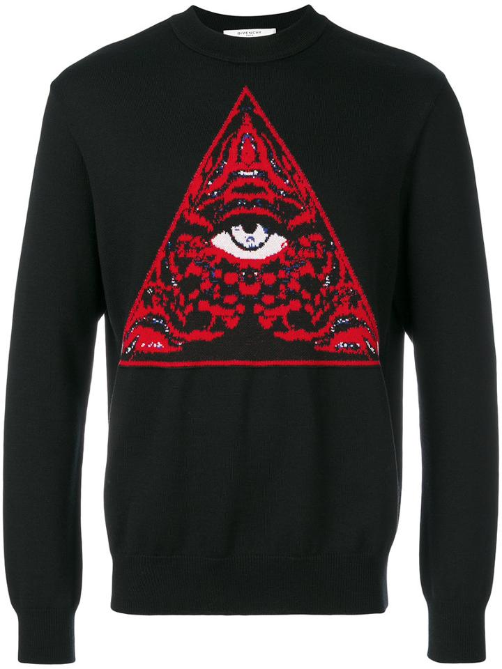 Givenchy - Illuminati Knit Jumper - Men - Cotton/polyamide/viscose/wool - Xl, Black, Cotton/polyamide/viscose/wool
