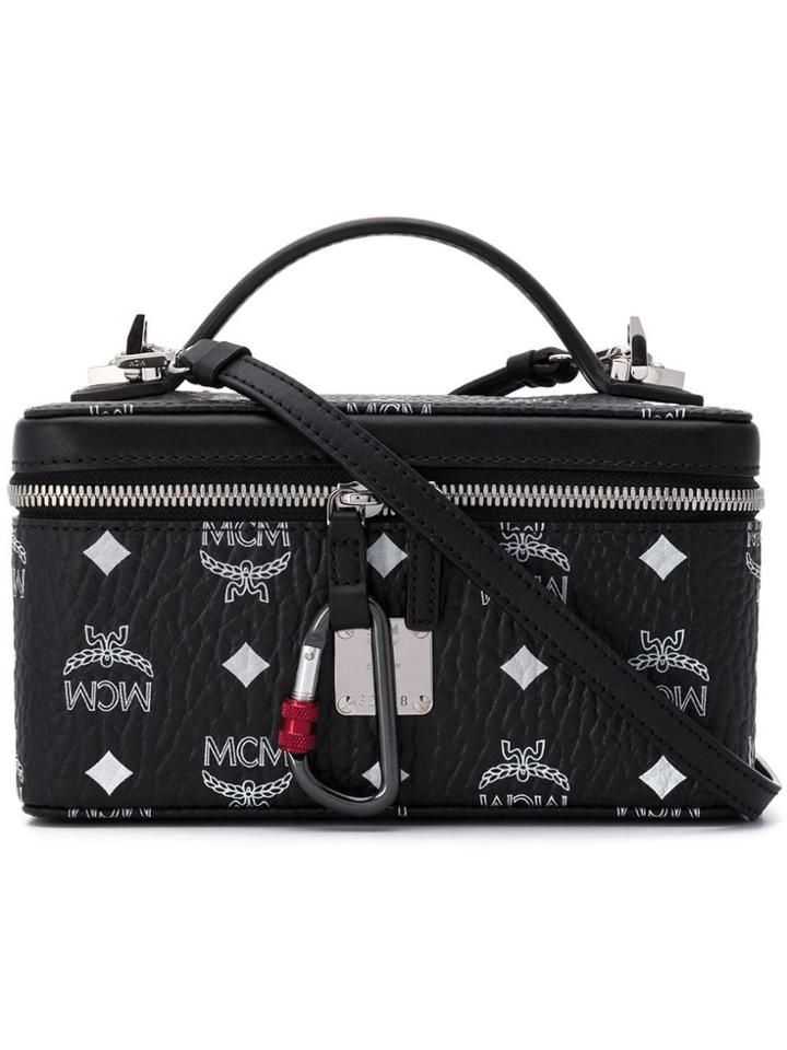 Mcm Logo Shoulder Bag - Black