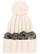 711 Black Rock Lace Beanie - White