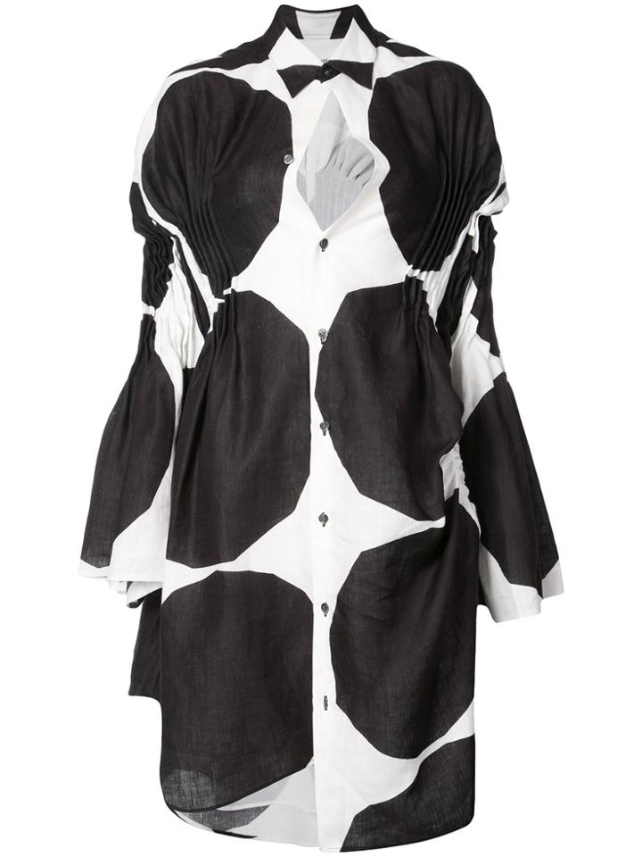 Junya Watanabe Comme Des Garçons Dotted Asymmetric Shirt Dress - Black