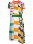 Kolor Gathered Belt Dress - Multicolour