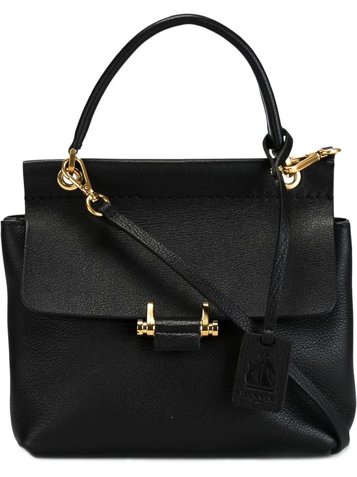 Lanvin Essential Tote, Women's, Black, Goat Skin