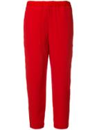 Marni Cropped Crepe Trousers - Red