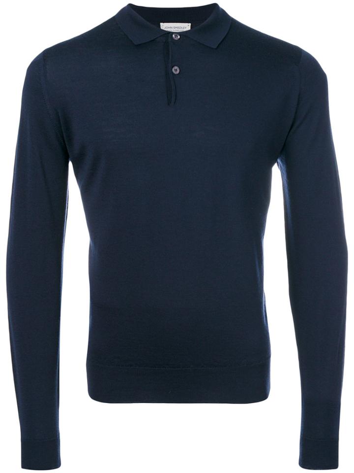 John Smedley Polo Top - Blue