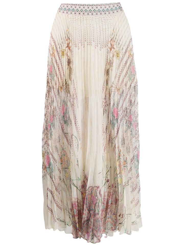 Camilla Pleated Maxi Skirt - Neutrals