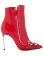 Casadei Marain Stiletto Boots - Red