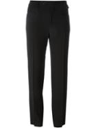Maison Margiela Straight Leg Trousers, Women's, Size: 40, Black, Viscose/virgin Wool