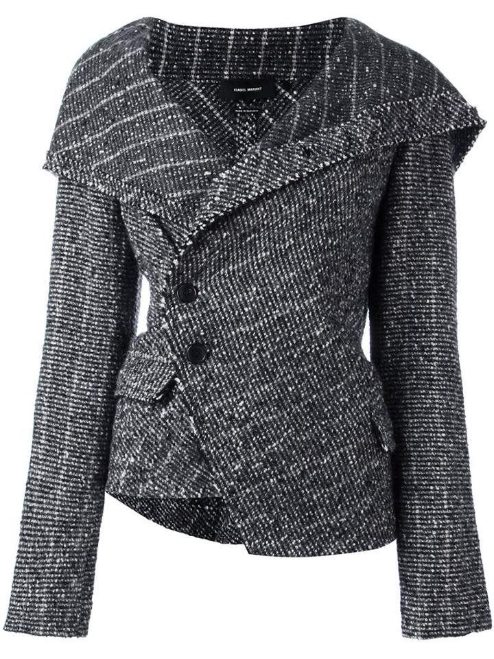 Isabel Marant 'histor' Jacket, Women's, Size: 42, Grey, Alpaca/cotton