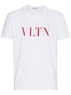 Valentino Vltn Logo Print T Shirt - White