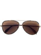 Alexander Mcqueen Eyewea Aviator Sunglasses - Brown