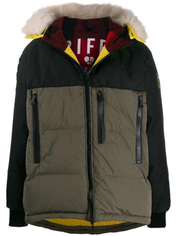 Griffin Padded Hooded Jacket - Black