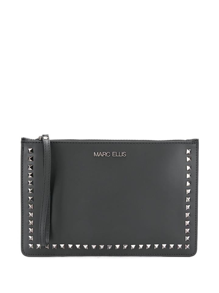 Marc Ellis Studded Rectangular-shaped Clutch - Black