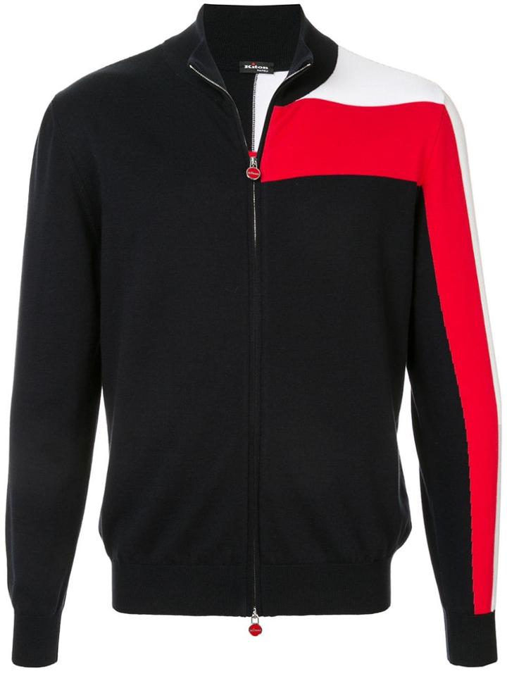 Kiton Colour Block Track Jacket - Black