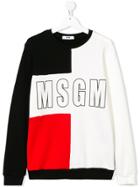 Msgm Kids Teen Logo Print Sweatshirt - Multicolour