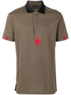 Philipp Plein Skull Embroidered Polo Shirt - Green