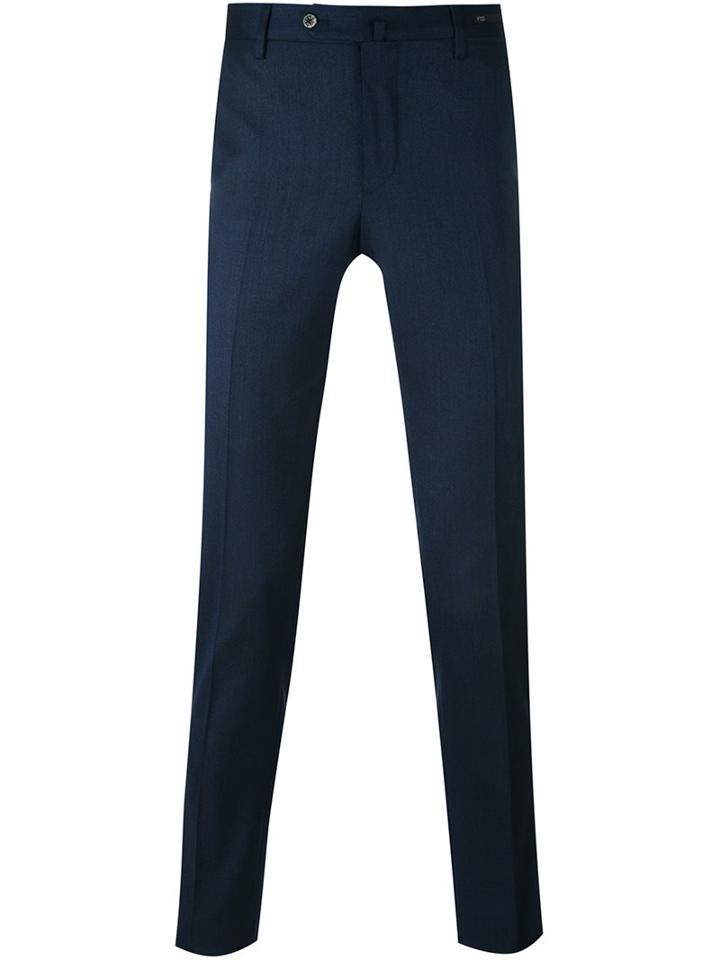 Pt01 Tapered Trousers, Men's, Size: 48, Blue, Spandex/elastane/virgin Wool