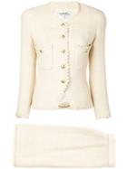 Chanel Vintage 1990's Bouclé Suit - White